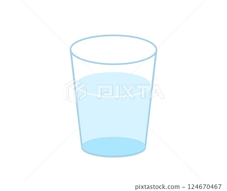一杯水的簡單插圖 一杯水的簡單插圖 124670467