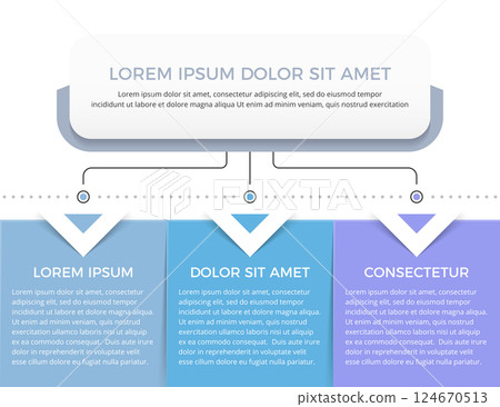 Flow Chart with 3 Elements 124670513