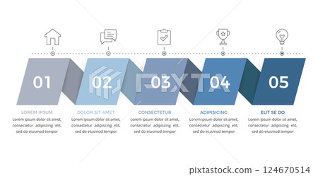 Infographic Template with Ribbon Infographic Template with Ribbon 124670514