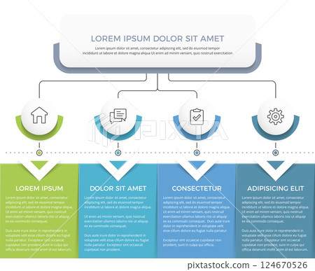 Flow Chart with 4 Elements Flow Chart with 4 Elements 124670526