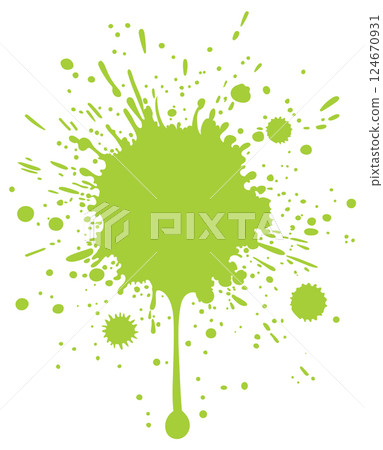 Vibrant Green Paint Splash Vector Vibrant Green Paint Splash Vector 124670931