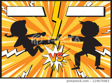Dynamic Martial Arts Showdown Illustration 124670963