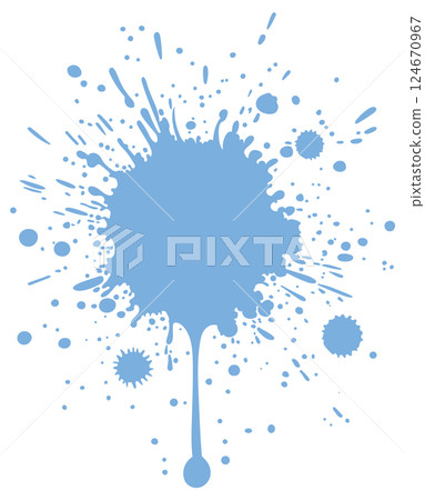 Dynamic Blue Paint Splash Vector 124670967