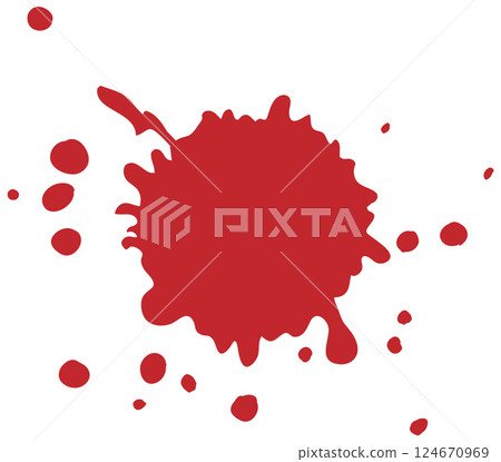 Red Paint Splash Vector Illustration Red Paint Splash Vector Illustration 124670969