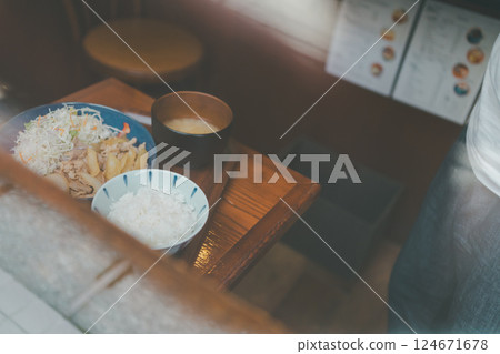 set meal, daily special, cafeterium 124671678