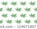 3d illustration of cannabis leaf making seamless pattern 124671807