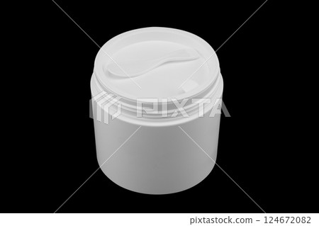 Cosmetic tube pack of cream or gel isolated on black background. 124672082