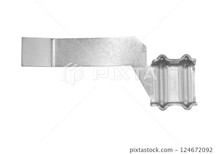 High quality galvanized steel part or aluminum and stainless steel. Aluminium die products made from high pressure injection machine isolated on white background High quality galvanized steel part or aluminum and stainless steel. Aluminium die products made from high pressure injection machine isolated on white background 124672092