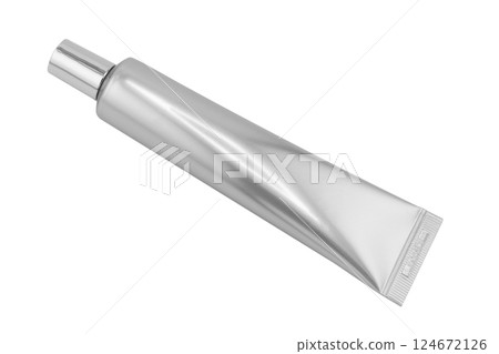 Cosmetic tube pack of cream or gel isolated on white background. Cosmetic tube pack of cream or gel isolated on white background. 124672126