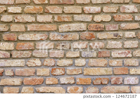 Old brick wall background. Old grunge brickwork 124672187