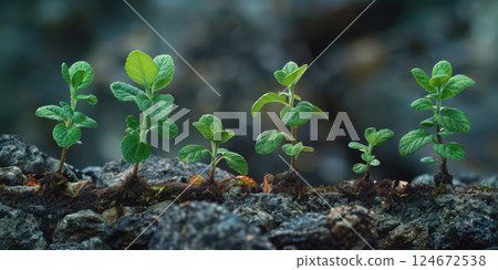Green Seedling in Soil 124672538