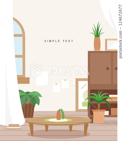 Simple interior background 124672677