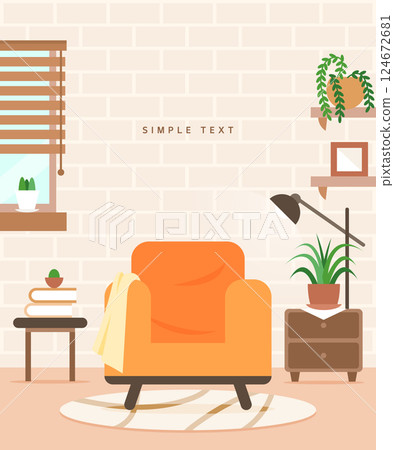 Simple interior background 124672681