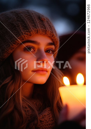 Candlelight vigil for addiction awareness, emotional and heartfelt tribute 124672966