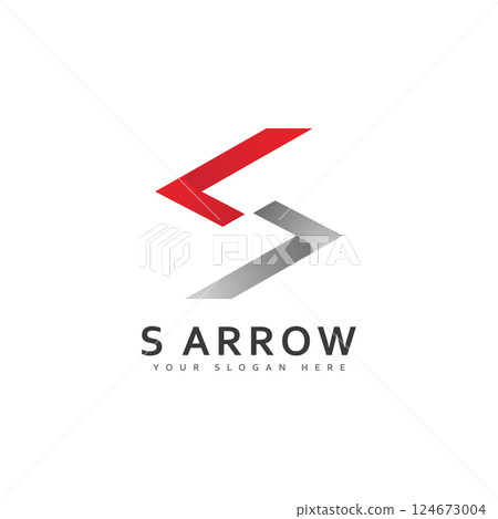 s arrow logo icon. vector illustration 124673004