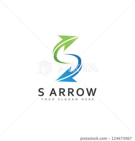 s arrow logo icon. vector illustration-插圖素材 [124673067] - PIXTA圖庫