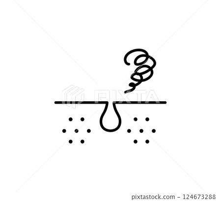 毛孔不良圖示插圖向量 124673288