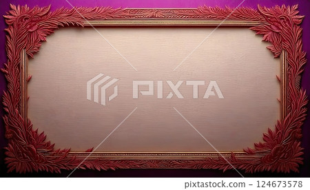 《AI Image》Antique photo frame 124673578