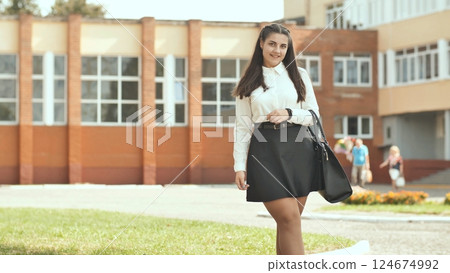 Portrait of a 16 year old girl in beautiful clothes. Portrait of a 16 year old girl in beautiful clothes. 124674992