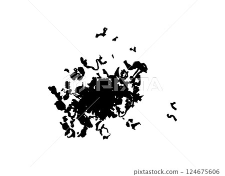 Powder Pile Icon, Dirt Symbol, Soil Sign, Dust Heap Powder Pile Icon, Dirt Symbol, Soil Sign, Dust Heap 124675606