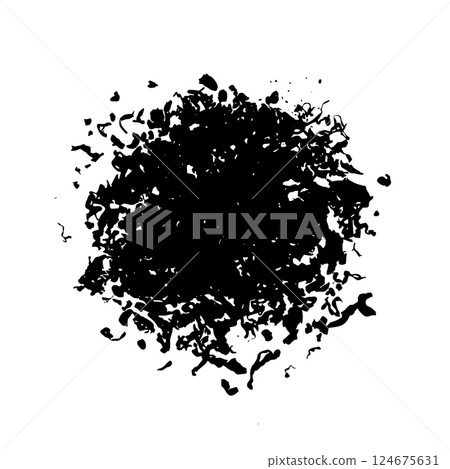 Wakame seaweed pieces vector silhouette, edible raw algae simple outline, dry undaria pinnatifida Wakame seaweed pieces vector silhouette, edible raw algae simple outline, dry undaria pinnatifida 124675631