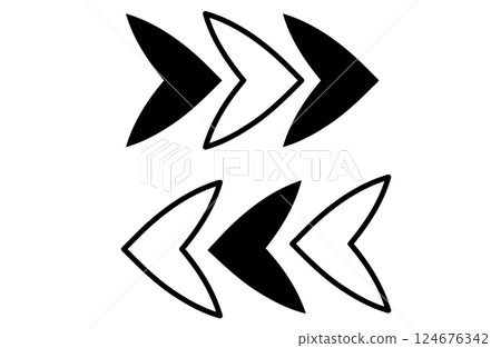 triangular arrow 124676342