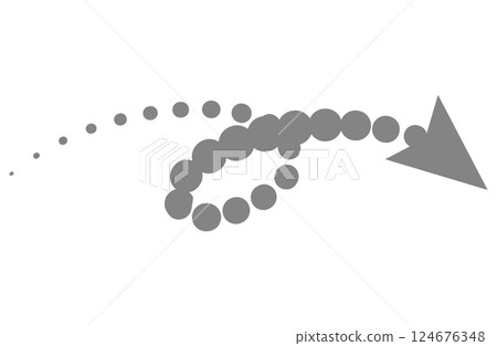 Dot Curly Arrow 124676348