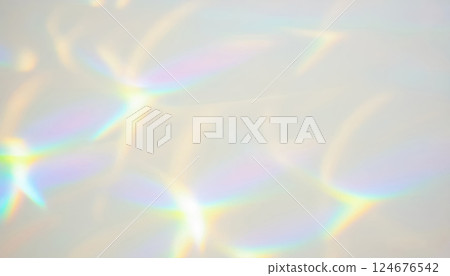 Rainbow-colored prism reflections floating in soft light (AI-generated image) 124676542