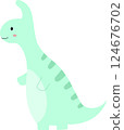 Cute dinosaur character illustration 124676702