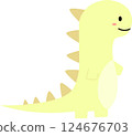 Cute dinosaur character illustration 124676703