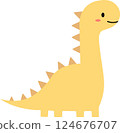 Cute dinosaur character illustration 124676707