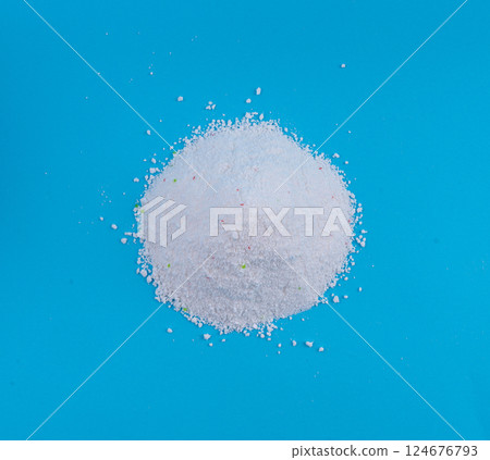 Laundry detergent pile, washing soap powder texture Laundry detergent pile, washing soap powder texture 124676793