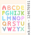 a cute dot-patterned alphabet set 124676931