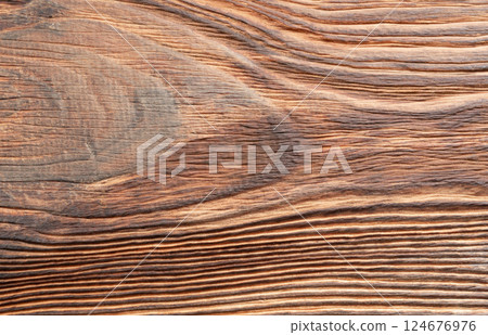 Old wood textured background. Dark driftwood surface, burnt wood brushing, macro brown floor 124676976