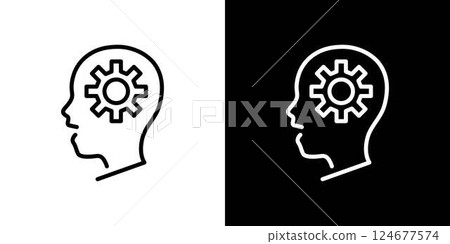 人工智慧AI線圖標 124677574