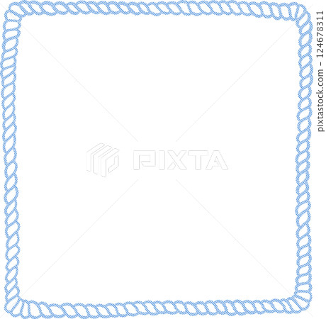Light blue square rope frame, Adobe Illustrator Artwork Light blue square rope frame, Adobe Illustrator Artwork 124678311
