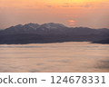 從函館山看到的黃昏夢幻雲海 124678331