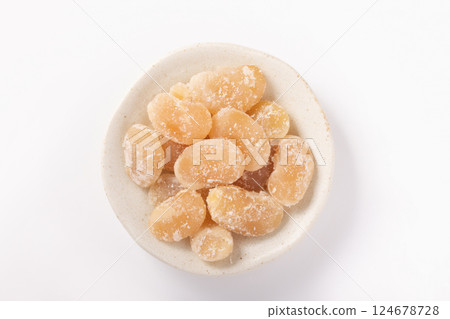 Amanatto White flower beans Amanatto White flower beans 124678728