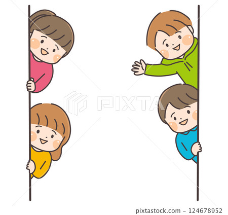 四個孩子從側面偷看 四個孩子從側面偷看 124678952