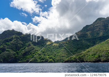Tahuata Island landscape in Marquesas Islands, French Polynesia, Pacific Ocean Tahuata Island landscape in Marquesas Islands, French Polynesia, Pacific Ocean 124679076