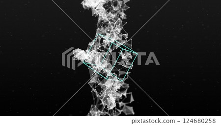 Image of dna strand over white square 124680258