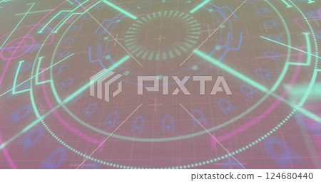 Image of scope scanning on black background Image of scope scanning on black background 124680440