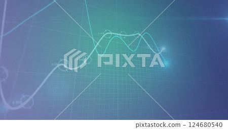 Image of financial data processing over dark background Image of financial data processing over dark background 124680540