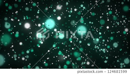 Image of light spots on black background 124681599