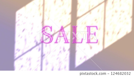 Image of sale text over shadows of windows Image of sale text over shadows of windows 124682032