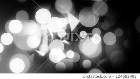 Image of light spots and shapes on black background 124682492