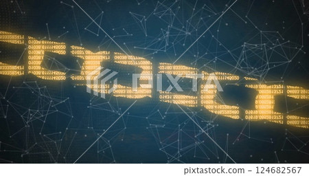 Chain and binary coding, scientific data processing image Chain and binary coding, scientific data processing image 124682567