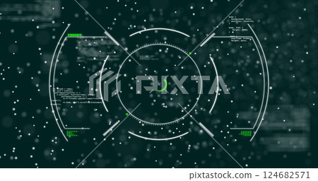 Futuristic data visualization and coding image with geometric shapes and lines Futuristic data visualization and coding image with geometric shapes and lines 124682571