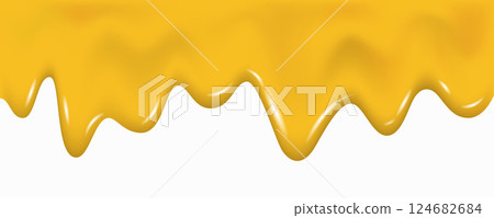 Melted cheese or butter texture, sweet honey drip. 124682684