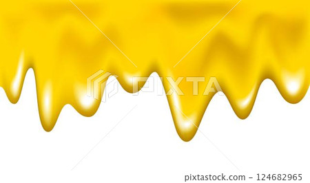 Melted cheese or butter texture, orange, lemon, apple juice. 124682965